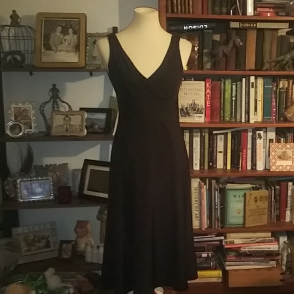 J.Crew black dress satin waist excellent condition